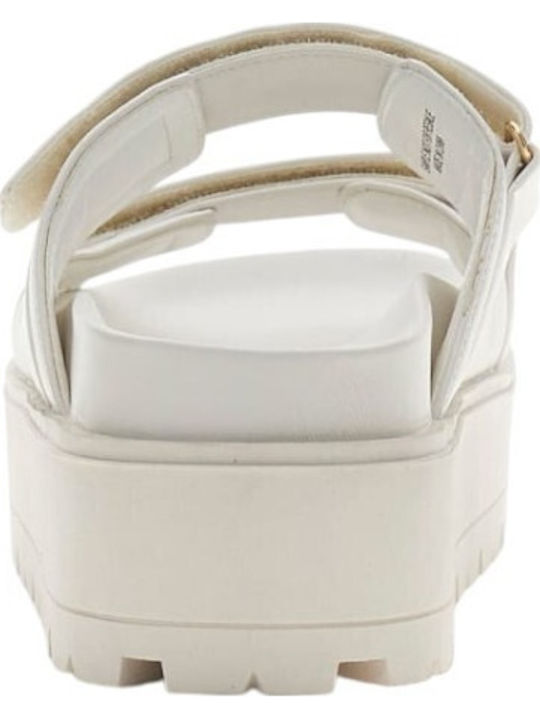 Damen Flache Sandalen Weiß