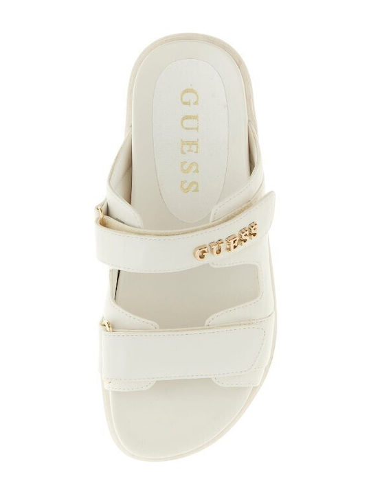 Damen Flache Sandalen Weiß