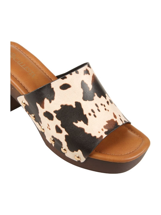 Mules With Chunky Heel In Black Colour