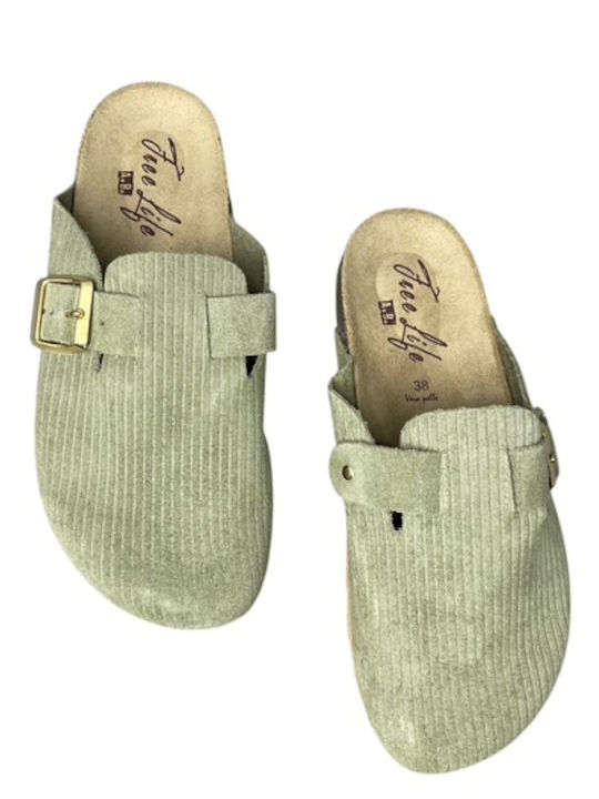 Anatomic Leather Women's Green Slippers