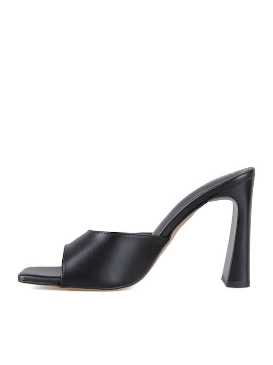 Mules With High Heel In Black Colour