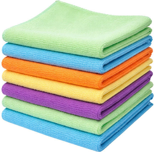 Set 12 Microfiber Cloths Zola 30 X 30 Cm Universal Washable Reusable Multicolor