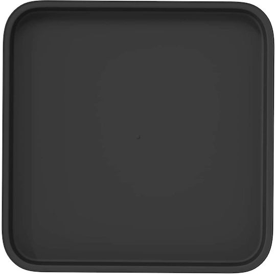 vidaXL Plastic Black Pot Plate 32x32cm Set of 6 42020365