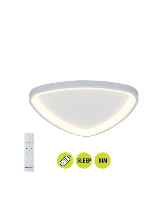 Vivalux Ceiling Light 51cm White with Integrated LED and Remote Control