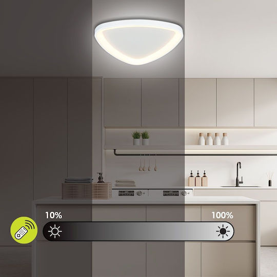 Vivalux Ceiling Light 51cm White with Integrated LED and Remote Control