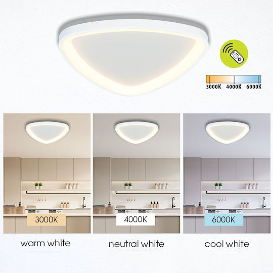 Vivalux Ceiling Light 51cm White with Integrated LED and Remote Control
