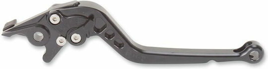Powerstands Racing Μανέτα Φρένου Clickn Roll Αλουμινένια Ρυθμιζόμενη Μακριά 00-00559-22 Για Honda Cb 500 F Abs 13-19 Μαύρο