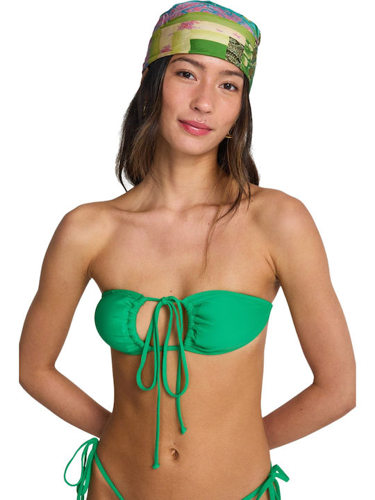 Sol Searcher Top Bikini Triangle Summer Green