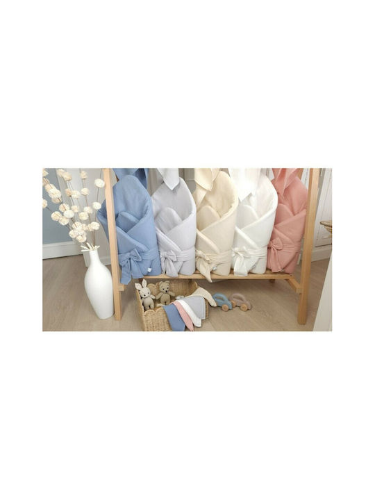 Qmini Pătură Pepinieră Swaddling 100% Bumbac Gri 75x75 cm