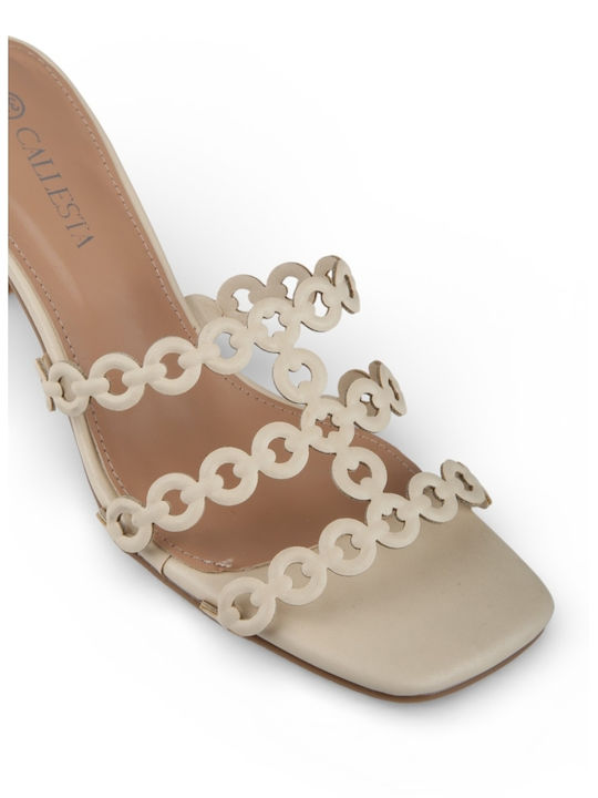 Damen Sandalen Beige