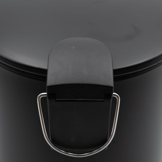 TnS Hotel Classic Metallic Bathroom Bin Soft Close 5l Black