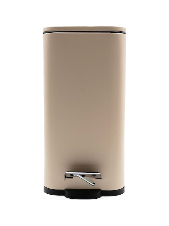 TnS Hotel Slim Metallic Bathroom Bin Soft Close 5l Yellow