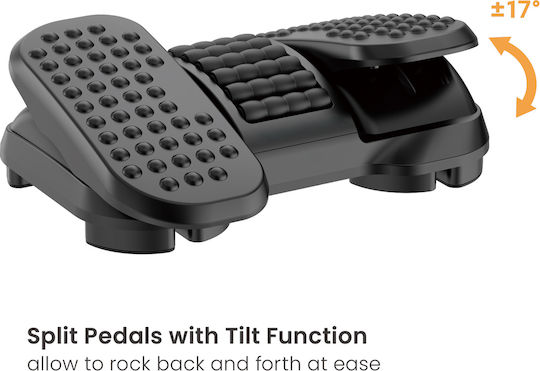 Powertech Tischbeine Pt-1567 Einstellbares Fußpedal für Beintraining Schwarz