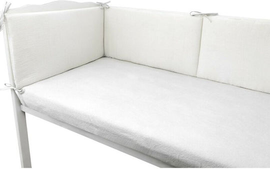 Qmini Crib Bumper Standard Inside Cream 30x180cm