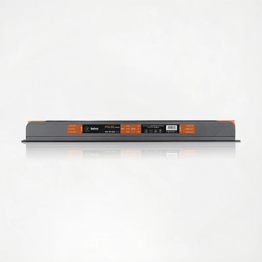 Kelvo Pulse Klv-107-0004 Ultra Slim Power Supply Transformer Class I Pelv 120W 5A AC 220-240V DC 24V IP20 Grey Anthracite Matte M25 x W2.6 x H2.4cm 5 Years Warranty