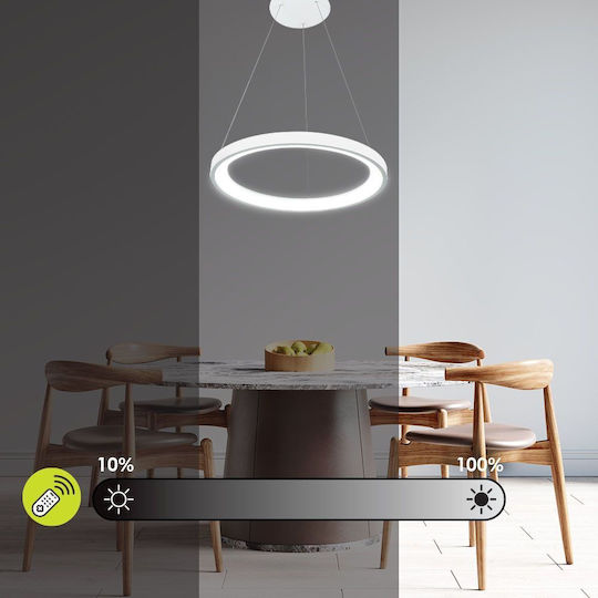 Led Ceiling Pendant Light Alexa-p Φ50cm 55watt Cct White Viv005255