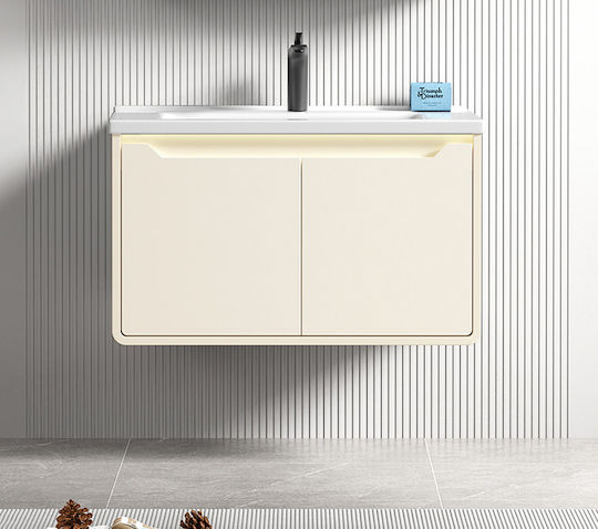 Martin Πάγκος με Νιπτήρα Μ80xΒ49xΥ45cm Soft Lemon