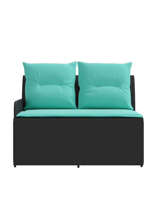 vidaXL Outdoor Lounge Set 2 Pieces Rattan with Pillows