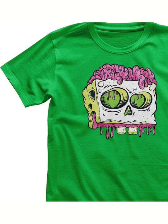 Spongebob Skull T-shirt Green Unisex Nic-1-sb021-gr