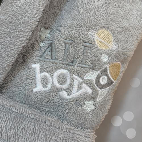 Linea Home Kids Bathrobe Gray Hooded