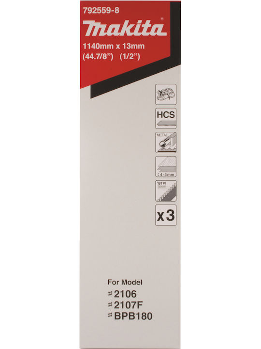 Makita 792559-8 Λάμα Πριονοκορδέλας 1140mm 18τ Μετάλλων