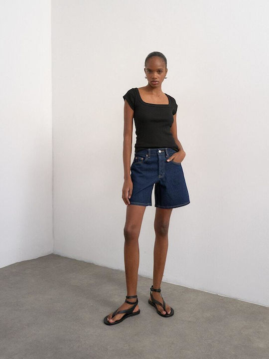 Women's Blue Denim Shorts