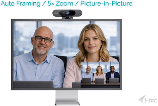 i-tec Solomon 4K 900 Webkamera mit Autofokus mit Privacy Cap