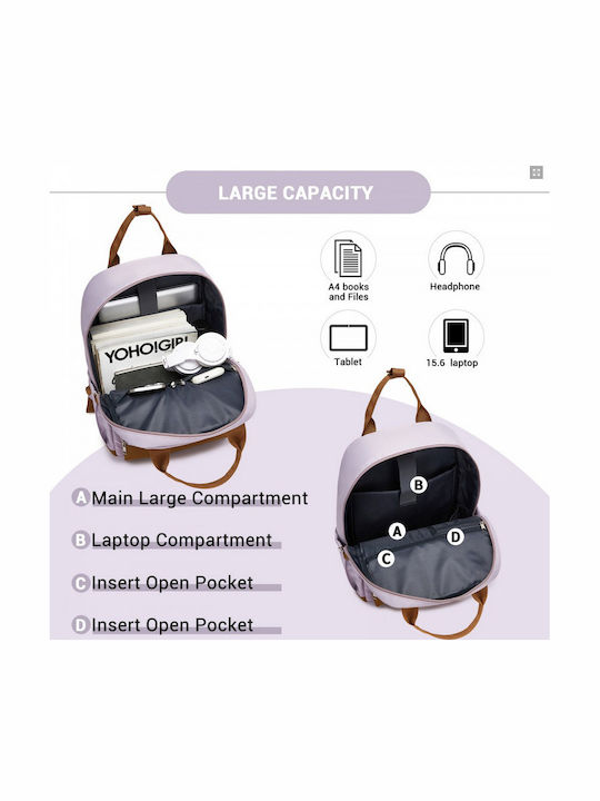 Miss Lulu Backpack Μωβ
