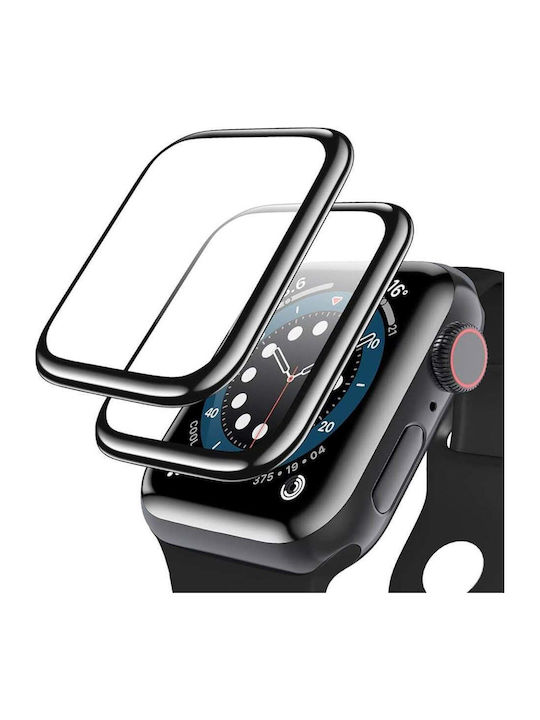 Пакет 2 Защитен Екран Apple Watch 7 8 9 45мм Комплект Защита От Драскотини Стикер Нано Флекс Черен