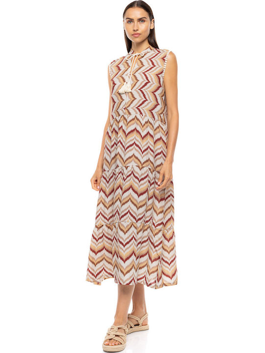 Pink Label Damen Kaftan Bademode Mehrfarbig Regenbogen