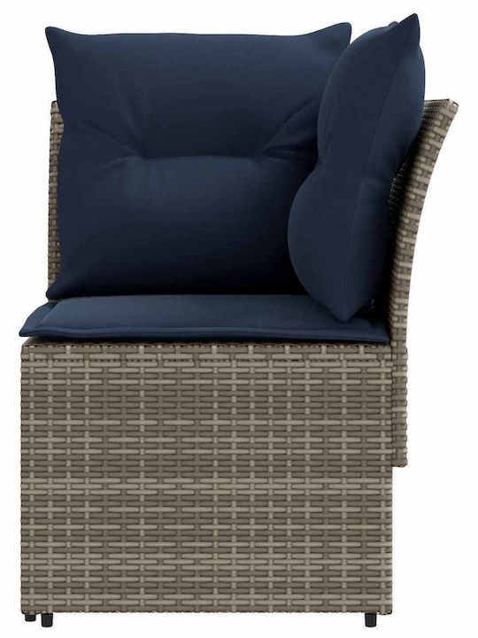 Ecksofa für den Außenbereich Rattan mit Kissen