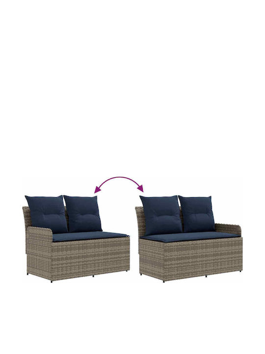 Ecksofa für den Außenbereich Rattan mit Kissen