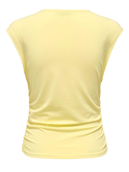 Γυναικεία Μπλούζα Βαμβακερή Αμάνικη Yellow