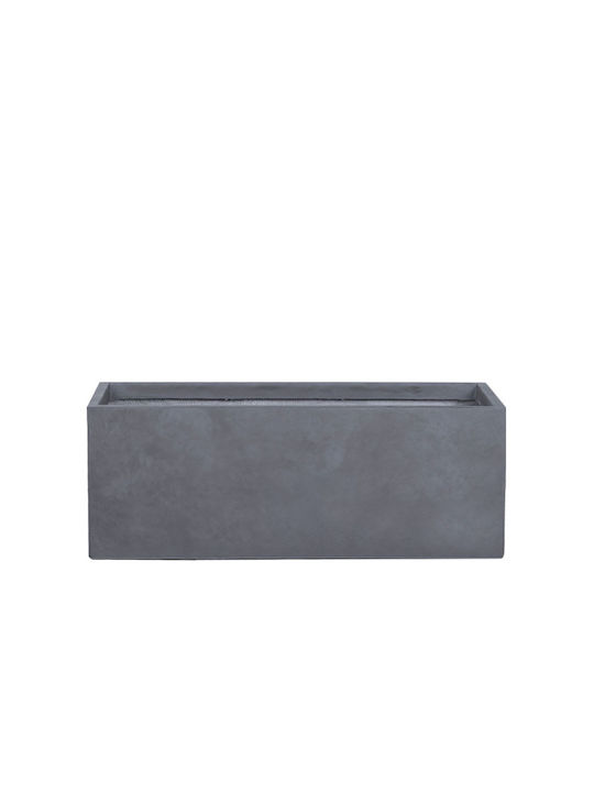 Marhome Pflanzgefäß-Kastanie Grau Xlarge Fiberclay Rechteckig 90x36x33cm 06-94824-xl