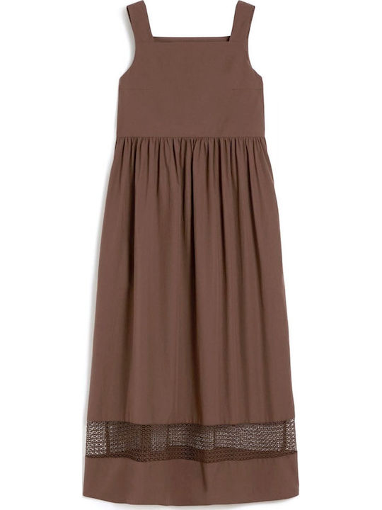 Midi Damenkleid Braun