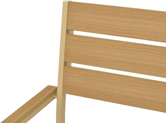 Scaun De Exterior Din Aluminiu Breze Cappuccino 57.5x60x88 Cm