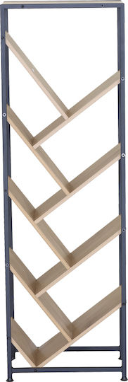 Βιβλιοθήκη Orunta Μαύρο 40x26.5x125εκ.