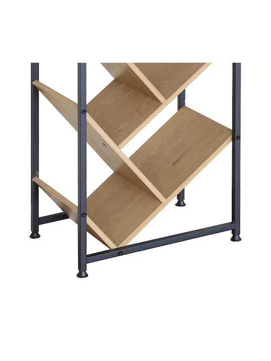 Βιβλιοθήκη Orunta Μαύρο 40x26.5x150εκ.