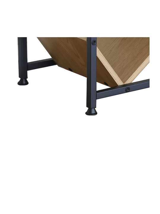 Bookcase Orunta Black 40x26.5x125cm