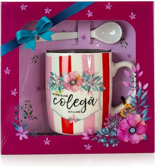 Set "Cel Mai Bun Coleg Din Lume" Eșarfă Elegantă Cană Personalizată Praline Raffaello Cremă De Mâini Eveline