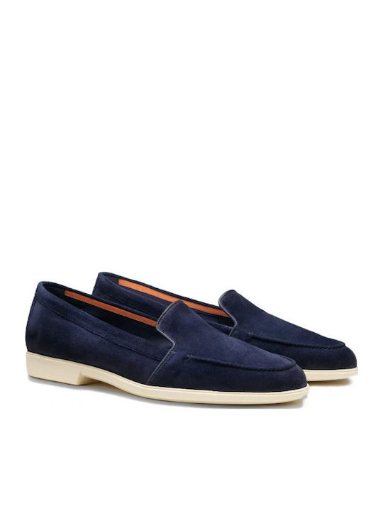 Damen Mokassins aus Leder in Blau Farbe Damen Mokassins aus Leder in Blau Farbe