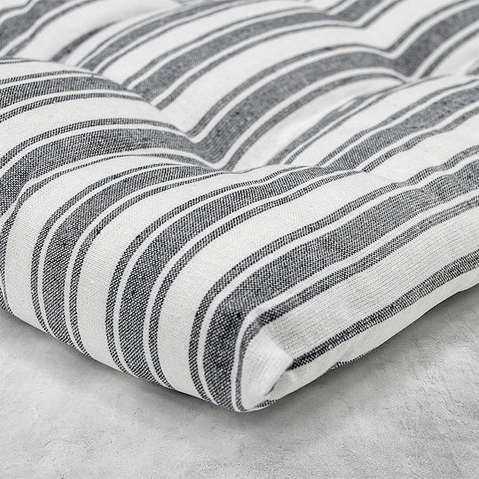 Lino Home Μαξιλάρι Καρέκλας Κήπου Nubbie Σκούρο Γκρι 40x40εκ.
