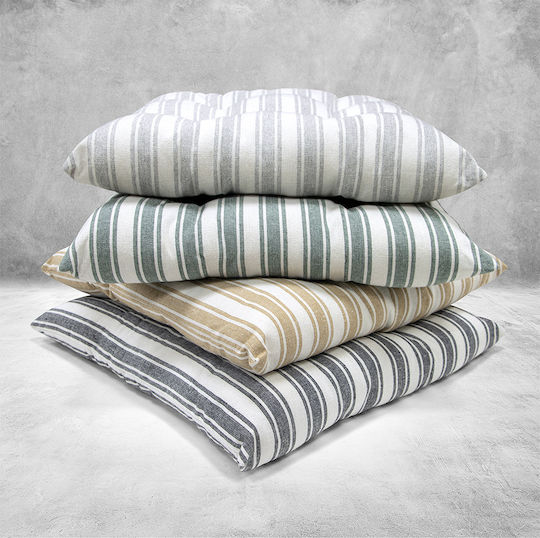 Lino Home Μαξιλάρι Καρέκλας Κήπου Nubbie Σκούρο Γκρι 40x40εκ.