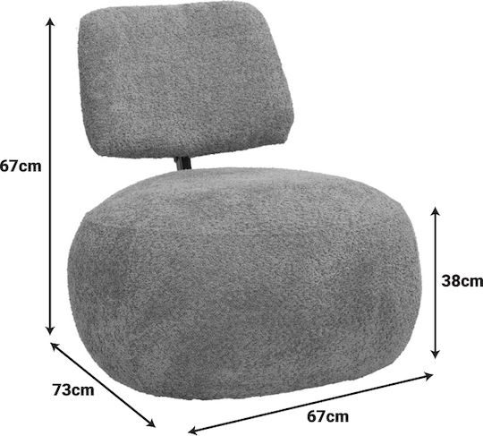 Stonie Armchair Anthracite 67x73x67cm