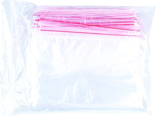 Office Products Plastic Zip Bags Sealing 150x250mm 40 Microns 100pcs/set Office Products-transparent