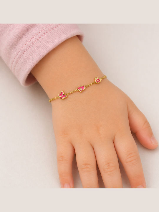 Xryseio Kinderarmband aus Vergoldetem Silber