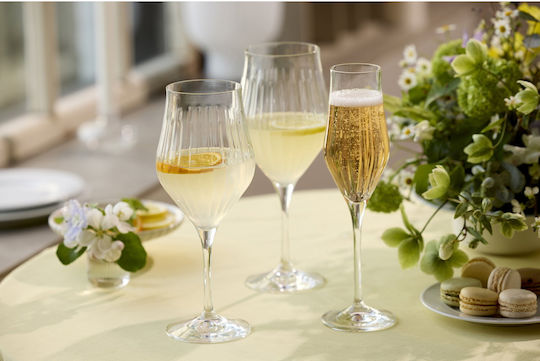 Lyngby Glas Set Brillen Weißwein Kelch Kristall 550ml 4 Stück