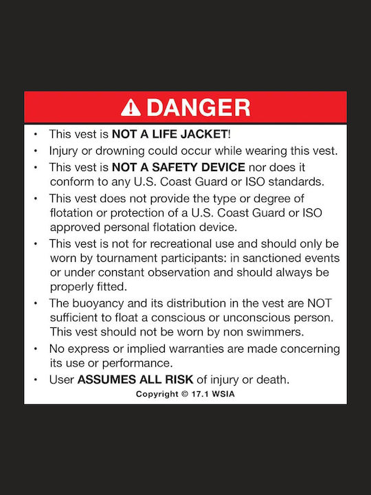 Liquid Force Impact Vest Adults for Water Sports Black