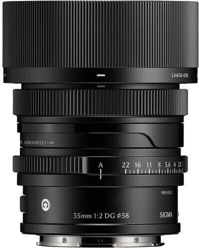 Sigma Full Frame Φωτογραφικός Φακός 35mm F/2 DG Contemporary Σταθερός για Leica L Mount Μαύρος