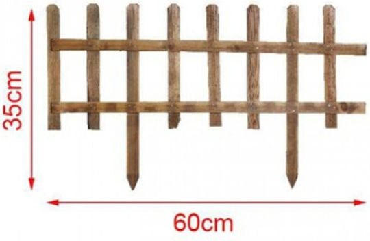 KMT Style Ξύλινη Μπορντούρα Κήπου 60x35cm